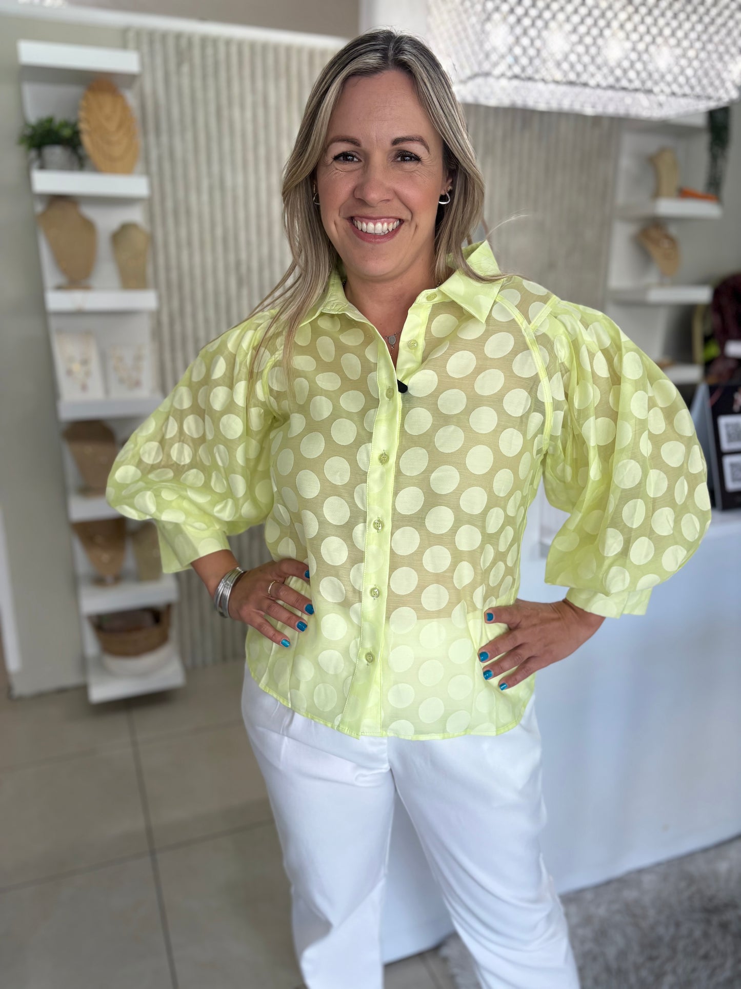 Gracia Polka Dots Top