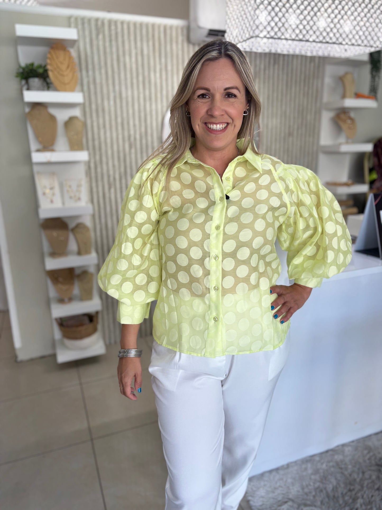 Gracia Polka Dots Top