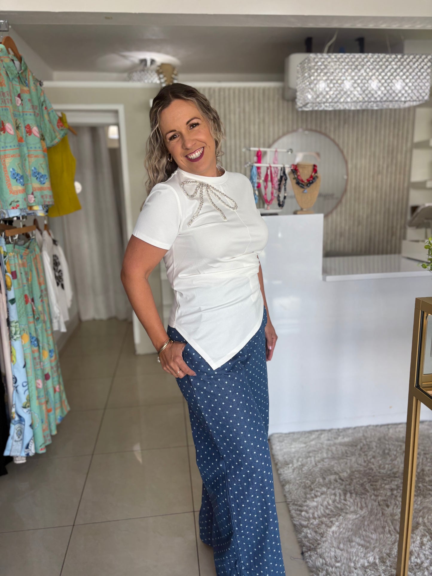 Gracia Rainstone Top