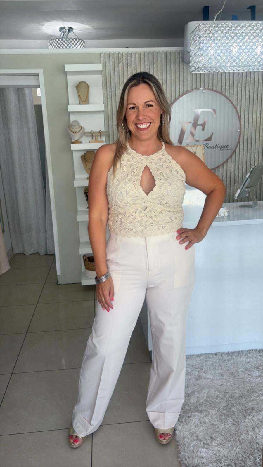 Crochet Cremy top