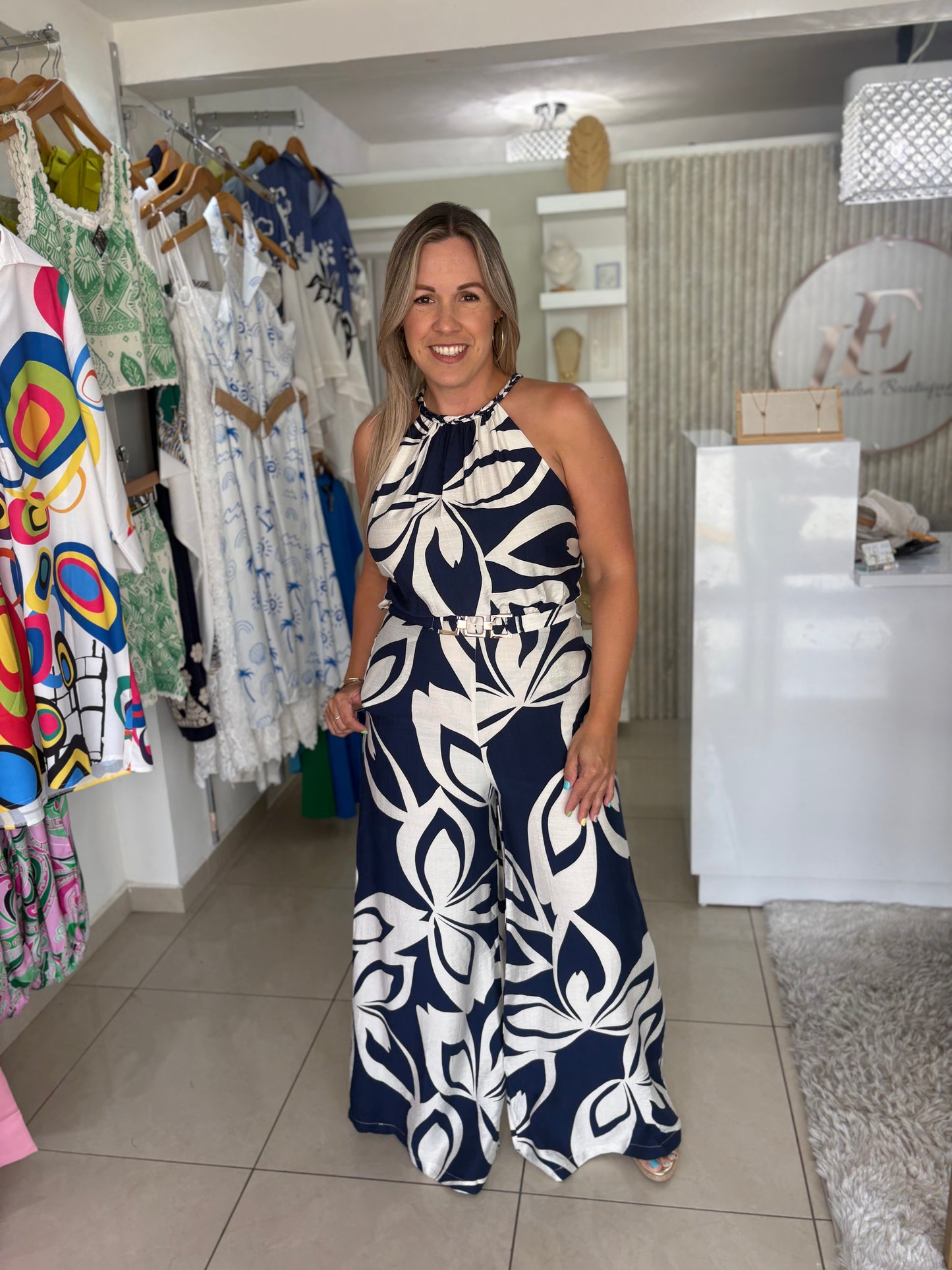 Lissa Navy Jumpsuit