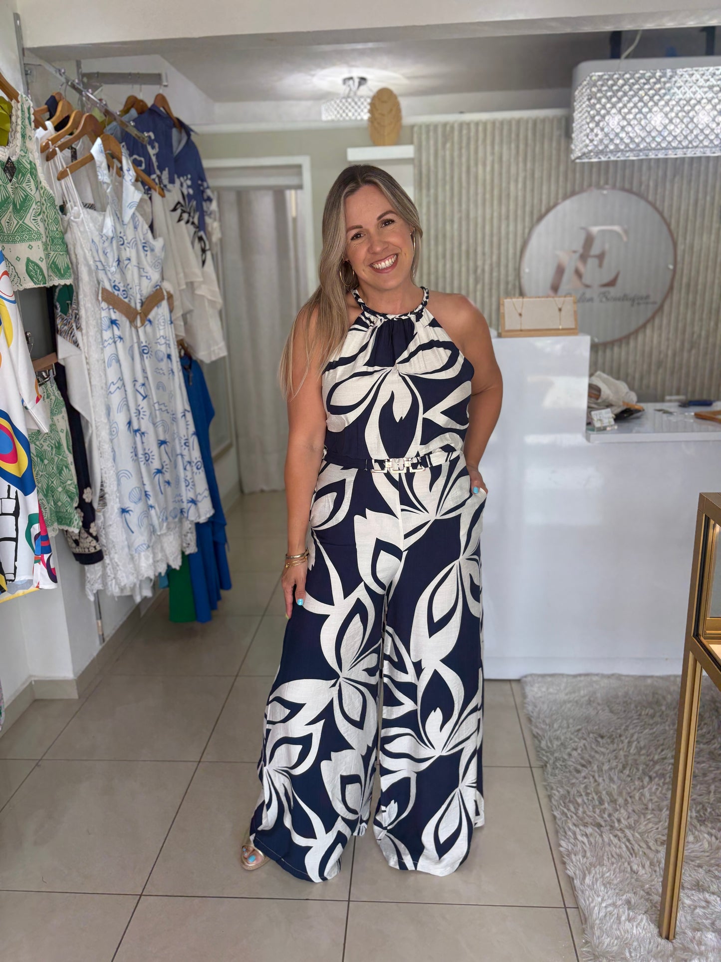 Lissa Navy Jumpsuit