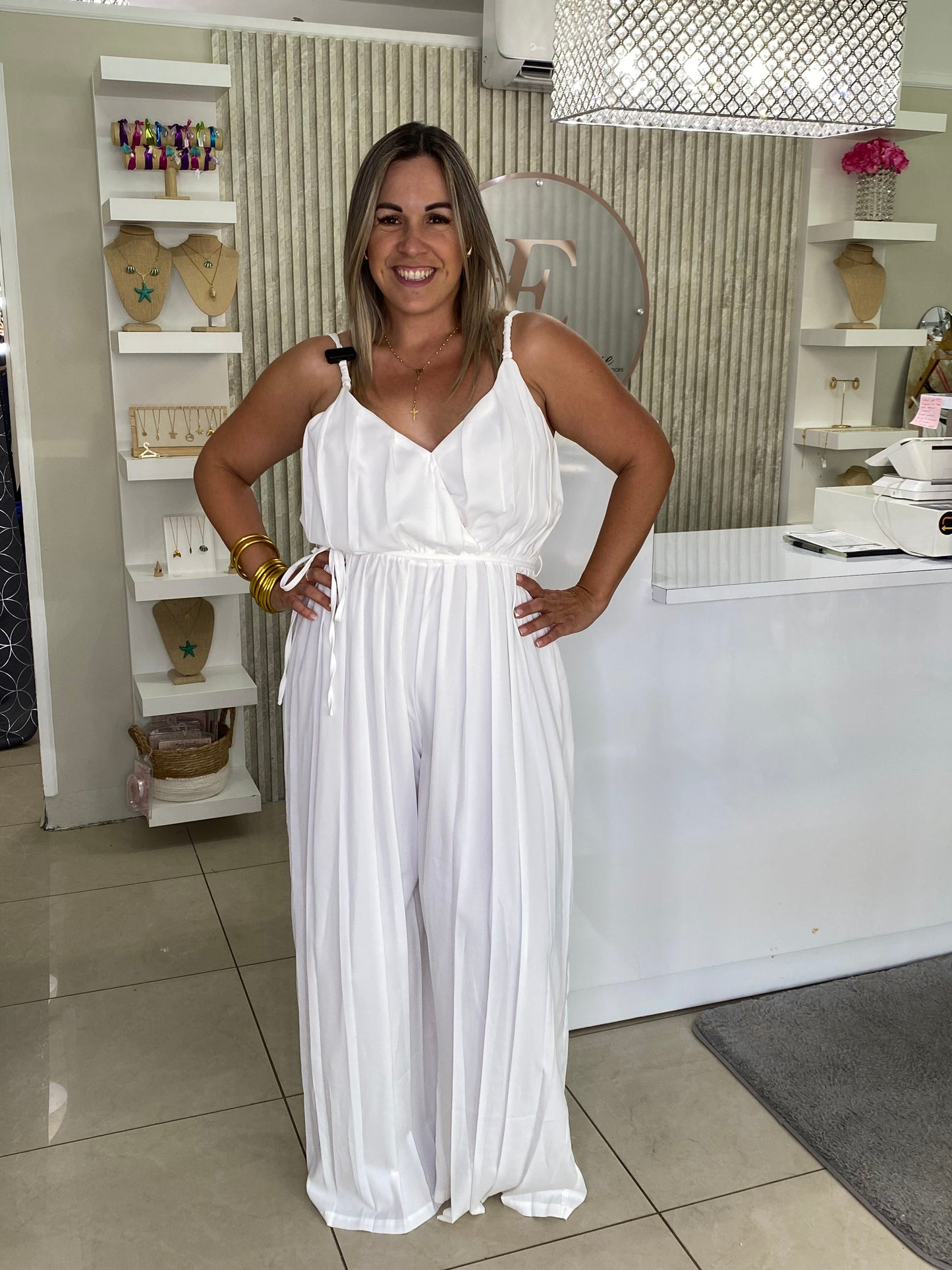 Party white jumpsuit