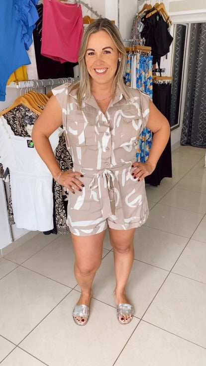 Taupe Romper