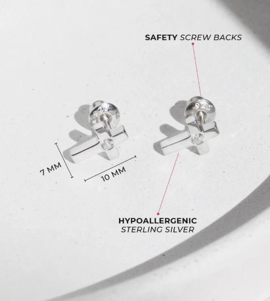 Classic Cross Earring