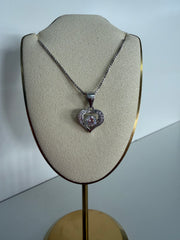 Corazón de plata collar