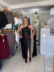 Satin Black Dress