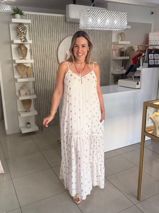 Maxi Elan Blanco + Dorado