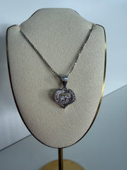 Corazón de plata collar