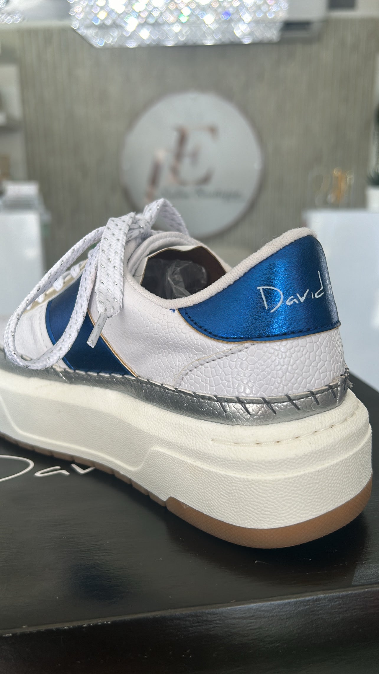 David Isaac Velvet Blue/Silver