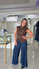 Blazer style brown top