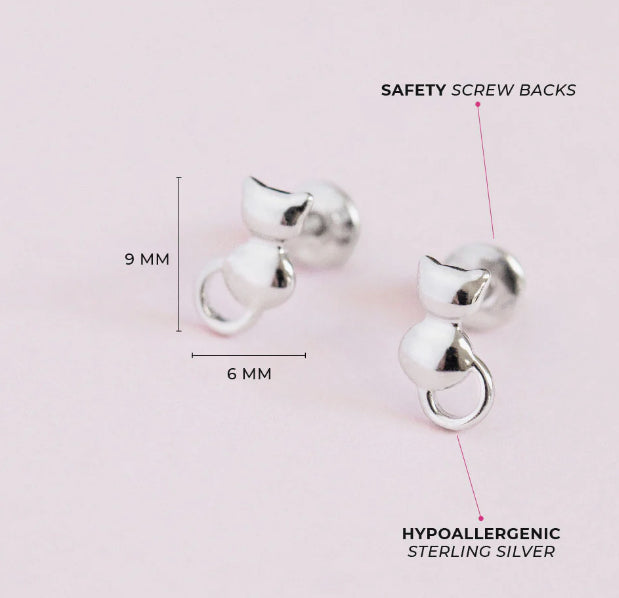 Kitty Cat Earrings Girl