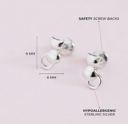 Kitty Cat Earrings Girl