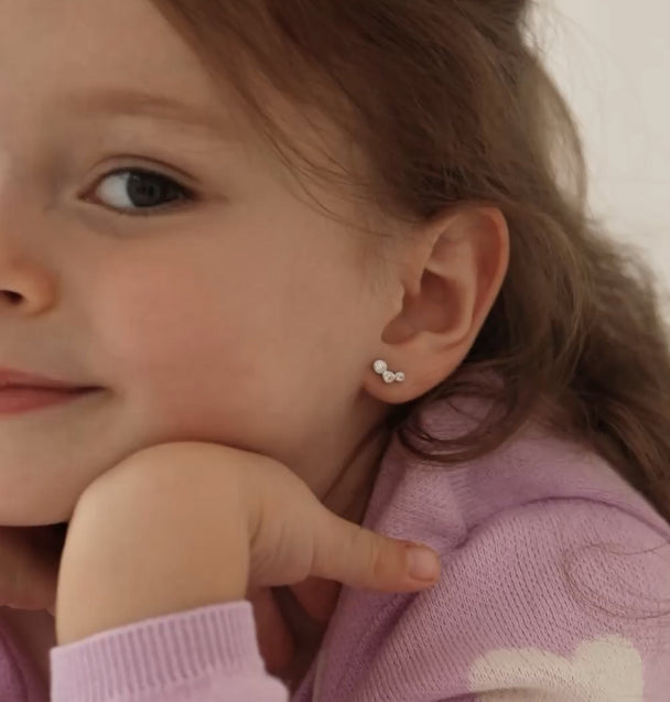 Bezel climber Earrings