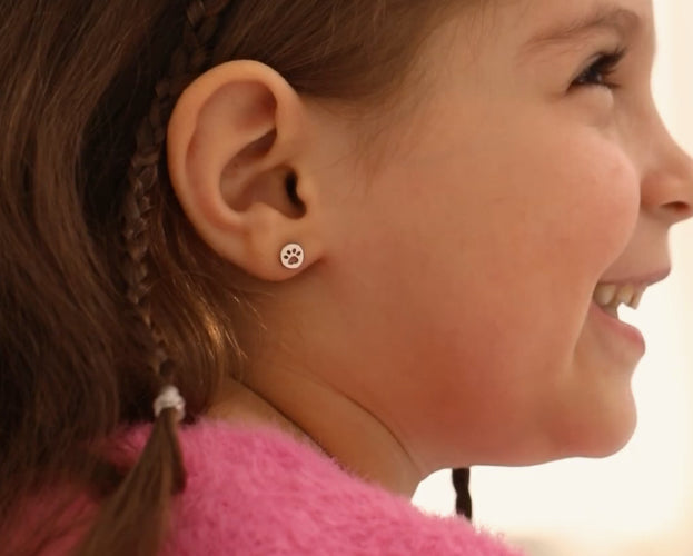 Dog paw Earrings Girl