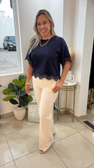 Navy gracia top