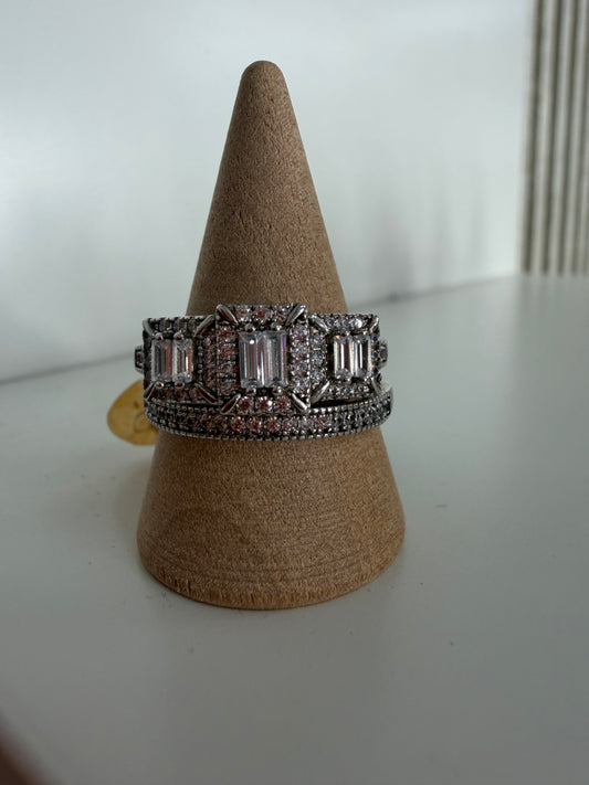 Doble diamantes rings