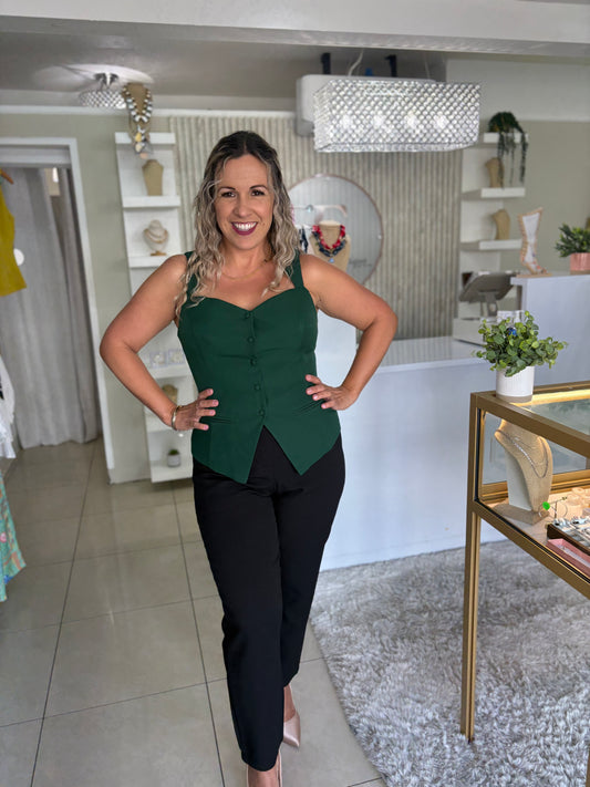 Dark Green Top