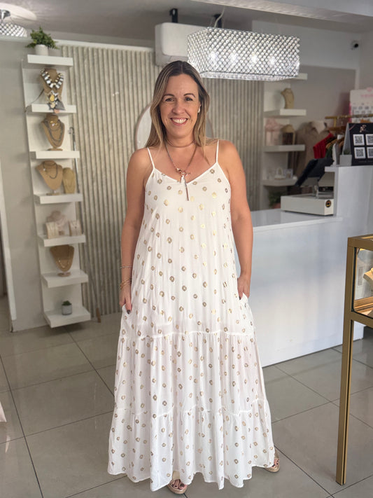 Maxi Elan Blanco + Dorado