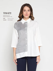 Gracia White & black Top