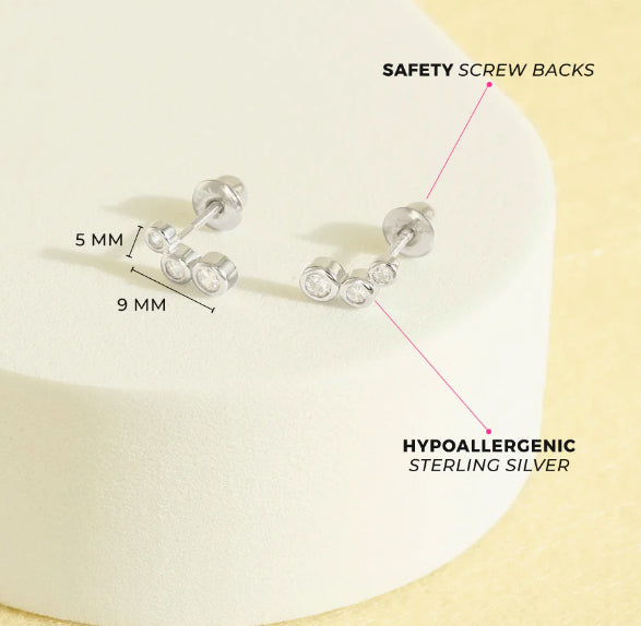 Bezel climber Earrings