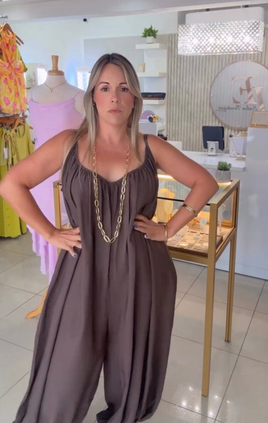 Brown jumpsuit
