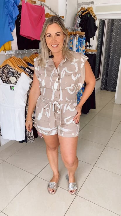 Taupe Romper