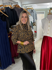Gold & Black Gracia Top