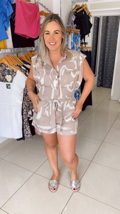 Taupe Romper