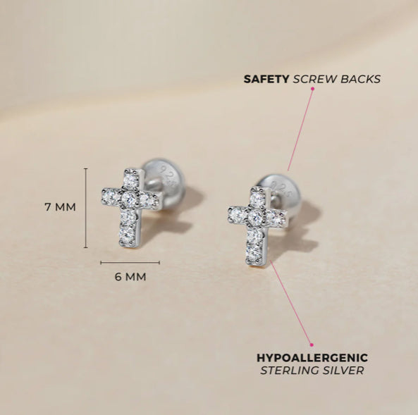 Cross shining Earrings