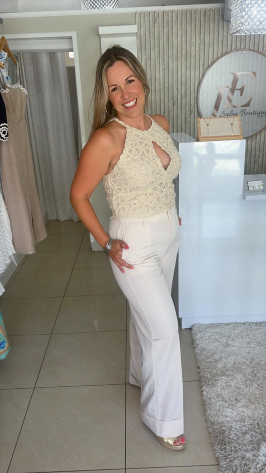 Crochet Cremy top