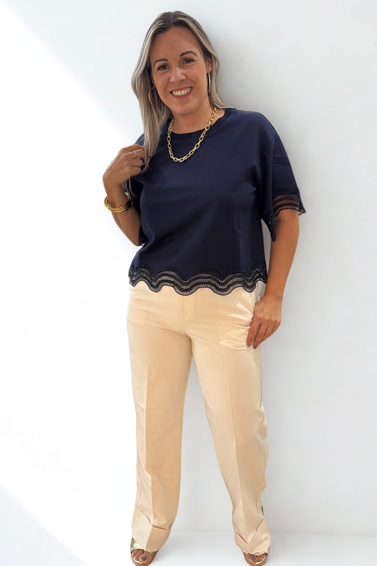 Navy gracia top