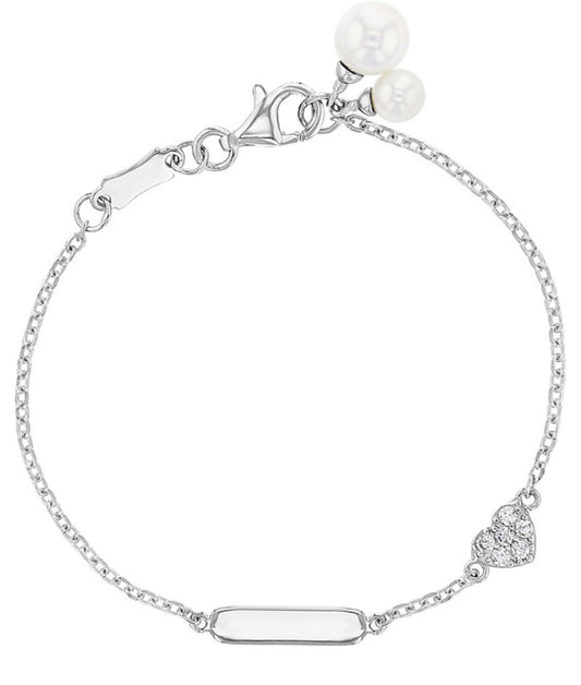 Pearl & heart bracelet