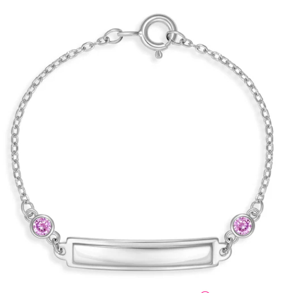 Pink tag ID Bracelet