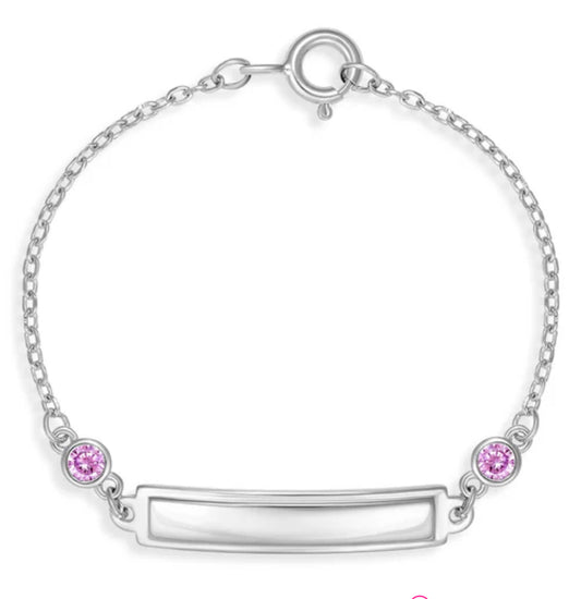 Pink tag ID Bracelet