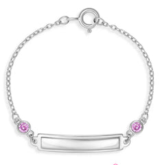 Pink tag ID Bracelet