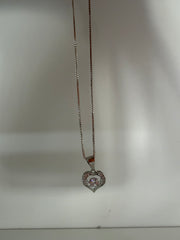 Corazón de plata collar