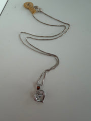 Corazón de plata collar