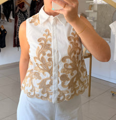 Top Borde Dorado