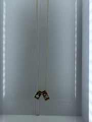 Doble charm pearl collar