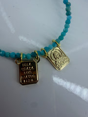 Collar perlas azules