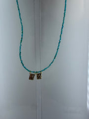Collar perlas azules