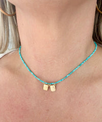 Collar perlas azules