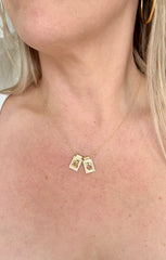 Doble charm pearl collar