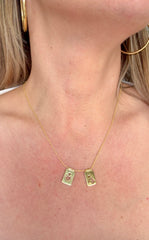 Doble charm pearl collar