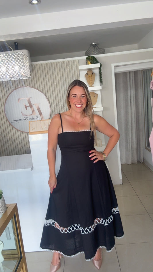 Long summer black dress