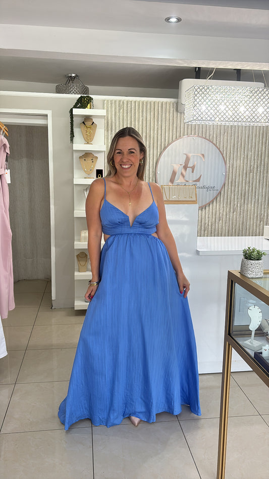 Traje azul veraniego