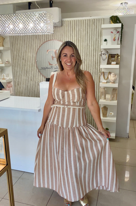 Creamy long dress