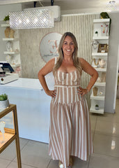Creamy long dress