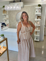 Creamy long dress
